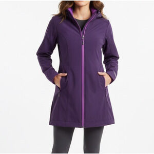 Champion Hooded Jacket Women Sz Small Purple Longline Sporty Chic Casual Outdoor